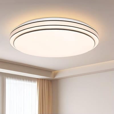 NETTLIFE LED Plafondlamp - rond - zwart - 27cm sterrenhemel slaapkamerlamp - modern 12W keukenlamp - 3000K warm wit - voor hal | woonkamer | kinderkamer