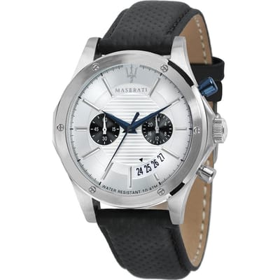 Maserati Circuito Cuir Noir Argenté Chronographe à Quartz Homme R8871627005 argenté