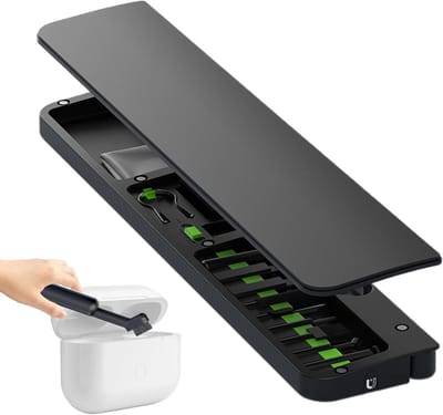 Toetsenbord Reinigingsset - Ergonomische Set - Werkplek Onderhoud - Geïntegreerde Polssteun - 36 cm Lengte - Zwart