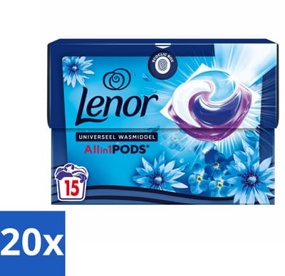 20 x Lenor - Wasmiddel Pods - Universeel - Zeebries - 15 Wasbeurten - Zeebries Waspod - Waspod - Wasmiddel Pod - Reinigingspod - Frisheid Was
