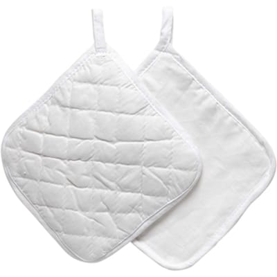 CC Katoenen Pannenlappen 20x20 cm wit 2 stuks