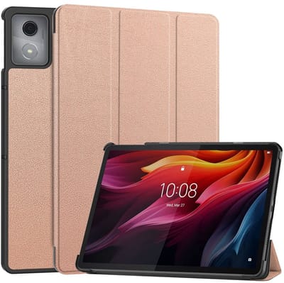 Coverup Tablethoes geschikt voor Lenovo Tab K11 Plus Hoesje - Tri-Fold Book Case met Wake/Sleep - Rose Gold
