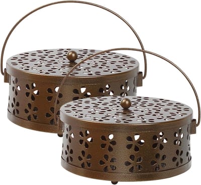 Houten wierookhouder set van 2 - Klassiek ontwerp, winddicht en veilig voor thuisgebruik, kamperen en reizen