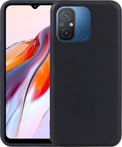 Casemania Hoesje Geschikt voor Xiaomi Redmi 12C - Zwart - Siliconen Back Cover