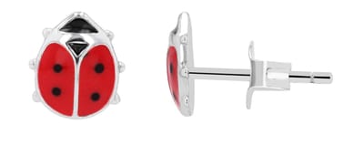 AKZENT Akzent Kinder oorbel "Glückskäfer Lotti" van 925 Sterlingzilver, gerhodineerd,