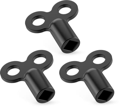 Dailygoods- Ontluchtingssleutel Robuust - Verwarmingssleutel - 5 mm Aandrijfvierkant - 3 Stuks - Zinklegering - Verhoogt Verwarmingsvermogen