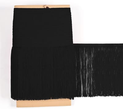 Franjes voor Naaien - Decoratieve Randen - Kleding Versieren - 100% Rayon Materiaal - 30cm Lengte 5m - Zwart