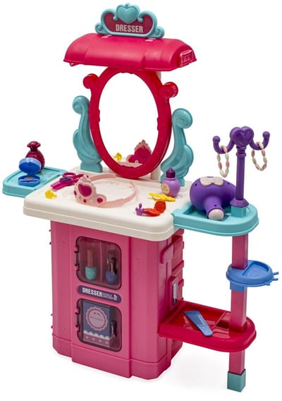 Baby Mix speelgoed kaptafel met koffer 3-in-1 - Cosmeticaset