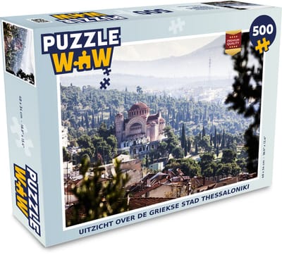 Puzzel Uitzicht over de Griekse stad Thessaloniki - Legpuzzel - Puzzel 500 stukjes
