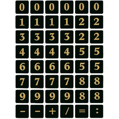 Huismerk Herma 4131 Etiket met getallen 0-9 Zwart-Goud - 1 pakje met 2 velletjes