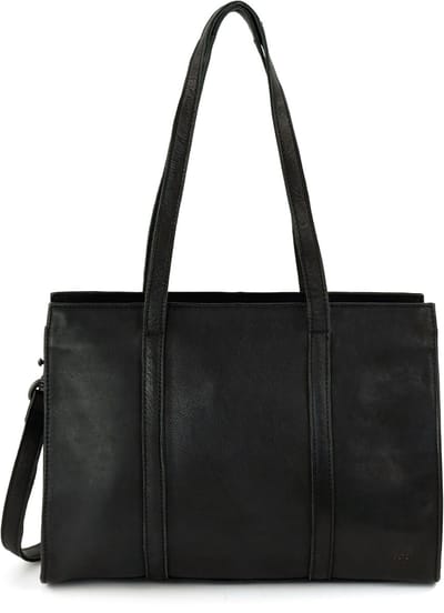 Bear Design Leonie Leren Handtas - Schoudertas - Shopper - Zwart