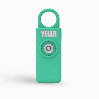 YELLR Persoonlijk Alarm 130dB – SOS Noodalarm met Noodcentrale, Live Locatie & Bluetooth – Voor Ouderen, Vrouwen & Kinderen – Zelfverdediging Sleutelhanger - Groen