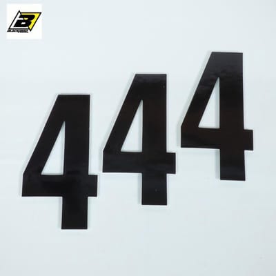 stickers merel voor auto 5047/20/4 nummer 4 zwart 130x70 nieuw