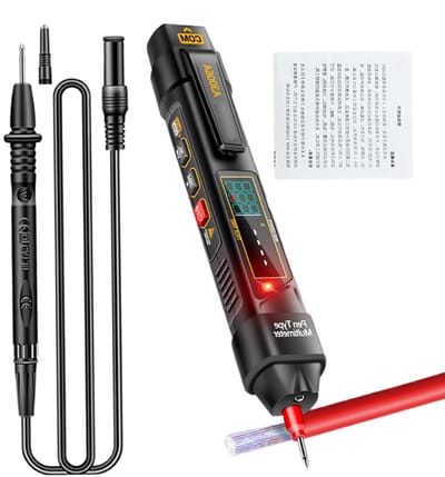 Digitale Multimeter - Spanningsmeter - Elektrische Metingen - Omgekeerd Kleurendisplay - 19 cm - Zwart