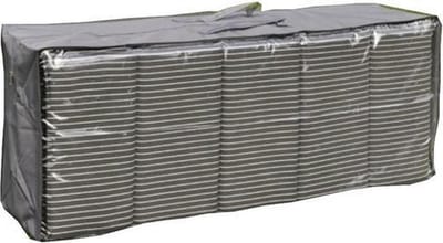 Tuinkussen beschermhoes / opberghoes - 2x - waterafstotend - polyester - 125 x 32 x 50 cm
