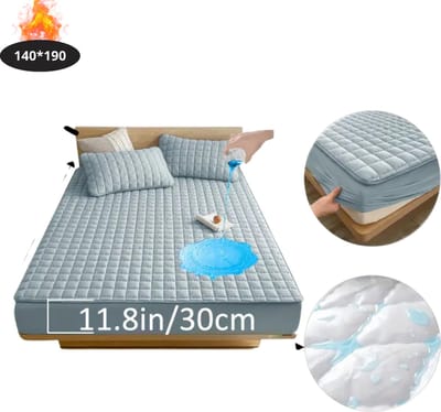 Nivard Waterdicht Hoeslaken - Beddengoed - Fitted Sheet - Bed - Zeeblauw 140x190