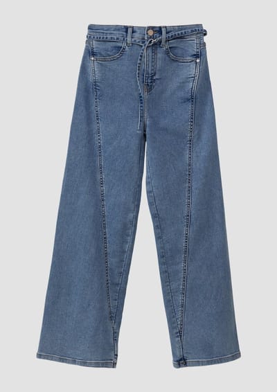 s.Oliver - female - Jeans / regular fit / high rise / wide leg / garment wash / ceintuur