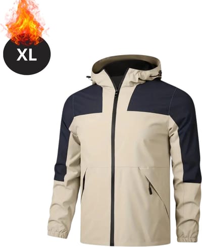 Nivard Windjas Voor Heren - Parka - Lente & Herfst - Jas - Volwassen - Windjack - Windbreaker - Rits - Kaki - Maat XL