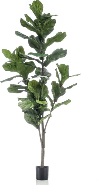 Emerald - Kunstboom Ficus Lyrata 150cm - Kunstplant voor binnen - Ficus kunstplant