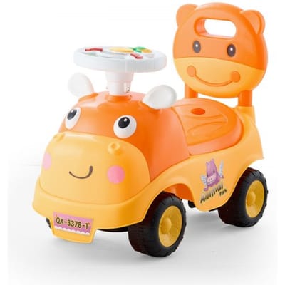 VEVOR Loopauto, 500x240x415 mm Loopauto voor peuters, Loopvoertuig met claxon en muziek, Draagvermogen 22 kg, Opbergruimte onder de stoel, Loopwagen voor peuters van 19 tot 36 maanden