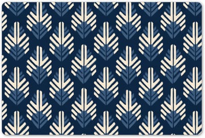 Placemats 45x30 cm - Placemat kunststof - 1 stuk - Modern - Patroon - Blauw - Borden onderleggers - Decoratie voor op tafel - Keuken tafeldecoratie accessoires - Vinyl onderlegger - Tafelversiering