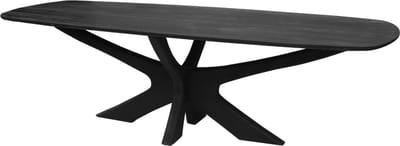 Brix - Eetkamertafel Montreaux - Zwart - Mangohout - 250 cm