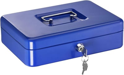 Geldcassette met Verwijderbare Inzet en Veilig Slot - Donkerblauw