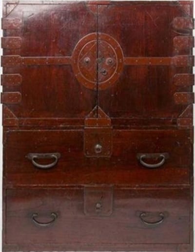 Fine Asianliving Antieke Japanse Isho-dansu Kleding Tansu Kast Donkerbruin Chinese Meubels Oosterse Kast