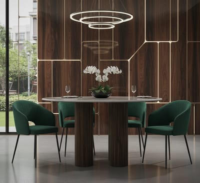 Ronde Eettafel Mangohout – 130 - Bruin - Novihome