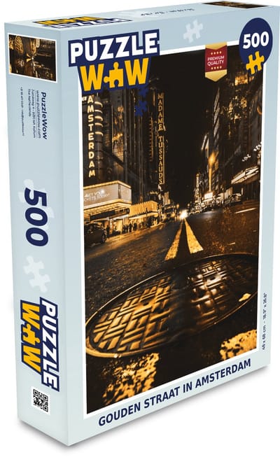 Puzzel Goud - Straten - Amsterdam - Legpuzzel - Puzzel 500 stukjes