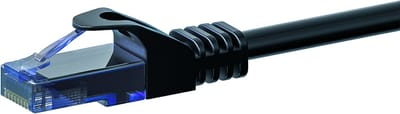 Danicom UTP CAT6a patchkabel - 0,25 meter zwart - 100% koper - netwerkkabel - internetkabel - UTP kabel - RJ45 - 10000 mbit/s