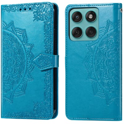 imoshion Hoesje - Geschikt voor Motorola Moto G57 Power - Mandala Bookcase - Turquoise