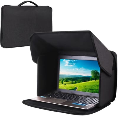 Draagbare Laptop Zonneklep - Opvouwbare Privacy Shield tegen Zonlicht - Werkt Buiten - Anti-schittering - Past voor 15-16 inch - 1 Stuk