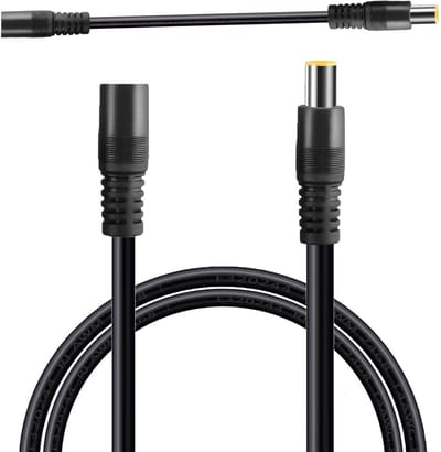 Adapterkabel Verlengkabel - Zonnekabel Netsnoer - Energie Overdracht - 14 AWG Dikke Draad - 3 Meter - Zwart