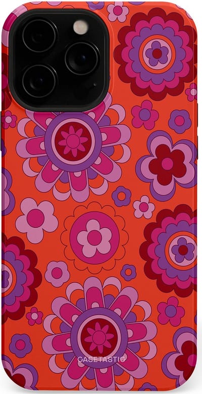 Casetastic Hoesje Geschikt voor Apple iPhone 13 Pro Max Magsafe - Stijlvolle Beschermende Duo-layer Case - Retro warmte