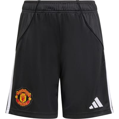 Adidas Manchester United 25/26 Home Shorts Korte Broeken Kinder - Zwart - Maat 159 - 164 CM - Poly Mesh
