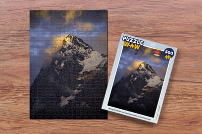 Puzzel Bewolkte Eiger bij zonsondergang in Zwitserland - Legpuzzel - Puzzel 500 stukjes