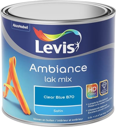Levis - Ambiance Lak Satin Mix - Clear Blue B70 - Mengverf - 0,5 L