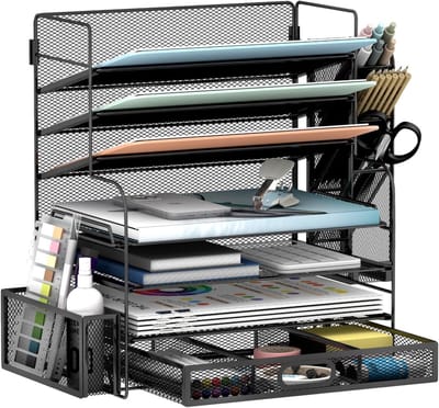 Bureau Organizer Met Lades - Desktop Opbergsysteem - Kantoor Archivering - Zeven Lagen Opslag