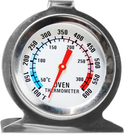Dparts RVS oventhermometer met haakje - 40 tot 320° - ovenbestendig - analoog - thermometer voor in oven & BBQ