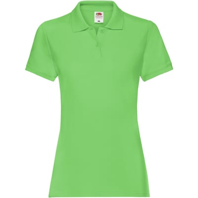 Fruit of the Loom Dames/Dames Premium Effen Poloshirt (Kalk groen)