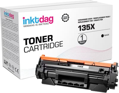 Inktdag 135X Toner (with Chip) Compatible with hp 135x toner zwart W1350A W1350X Zwart for HP Laserjet M209 M209dw MFP M234 M234dw M234sdw M234sdn - 1 Black