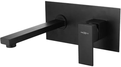 Mexen Cube inbouw wastafelkraan, zwart - 73115-70