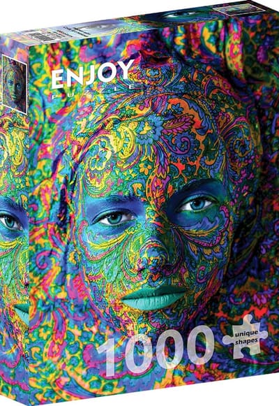 Enjoy Puzzle legpuzzel vrouw kunst make-up 1000 stukjes karton.
