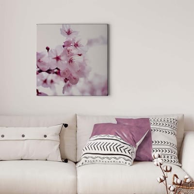 Canvas print DD123260 CherryBlossom2 A.S. Création 0,5 x 0,5 m Roze Kantoor Hal/Gang Keuken Slaapkamer Woonkamer