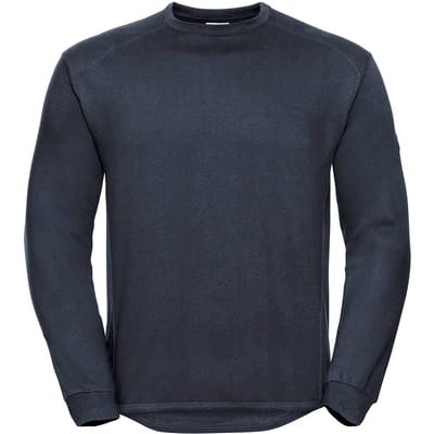 Russell Heren Spotshield Sweatshirt met zware ronde hals (Franse marine)