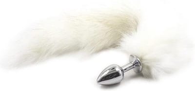 Buttplug met Vossenstaart - Wit
