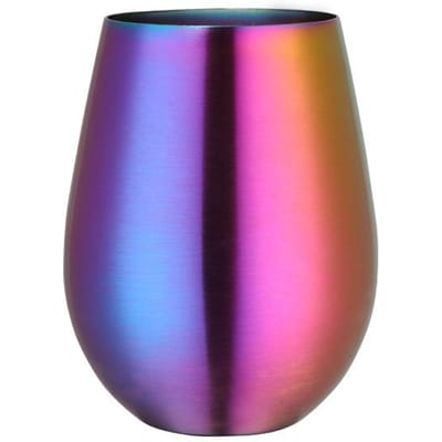 304 Roestvrij Staal Bierpul Koude Dranken Enkellaags Titanium Plating Wijnglazen 500ML Dikke Buik Waterbeker Barbenodigdheden blue