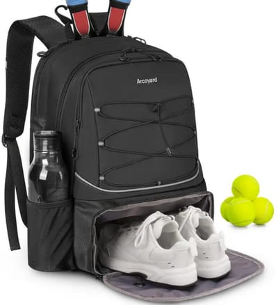 Nivard Padeltas - Padel Tas - Tennistas - Tennis - Rugzak - Hoes - Heren - Dames - Zak - Zwart