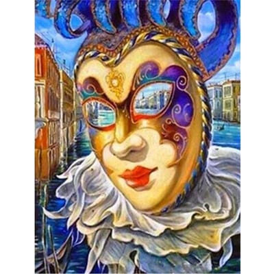 Masque de peinture diamant 5D, paysage artistique, broderie complète de diamants ronds, mosaïque, décoration de maison 20X30CM beige